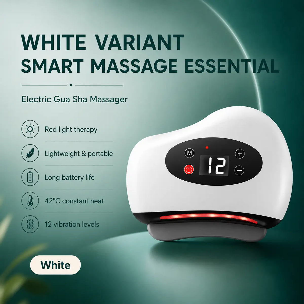 Electric Gua Sha Massager with Heat, Vibration & Red Light