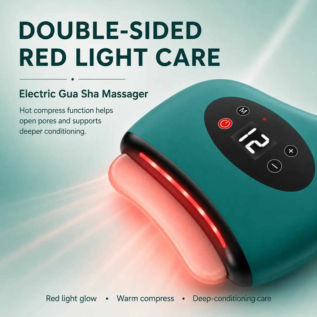 Electric Gua Sha Massager with Heat, Vibration & Red Light
