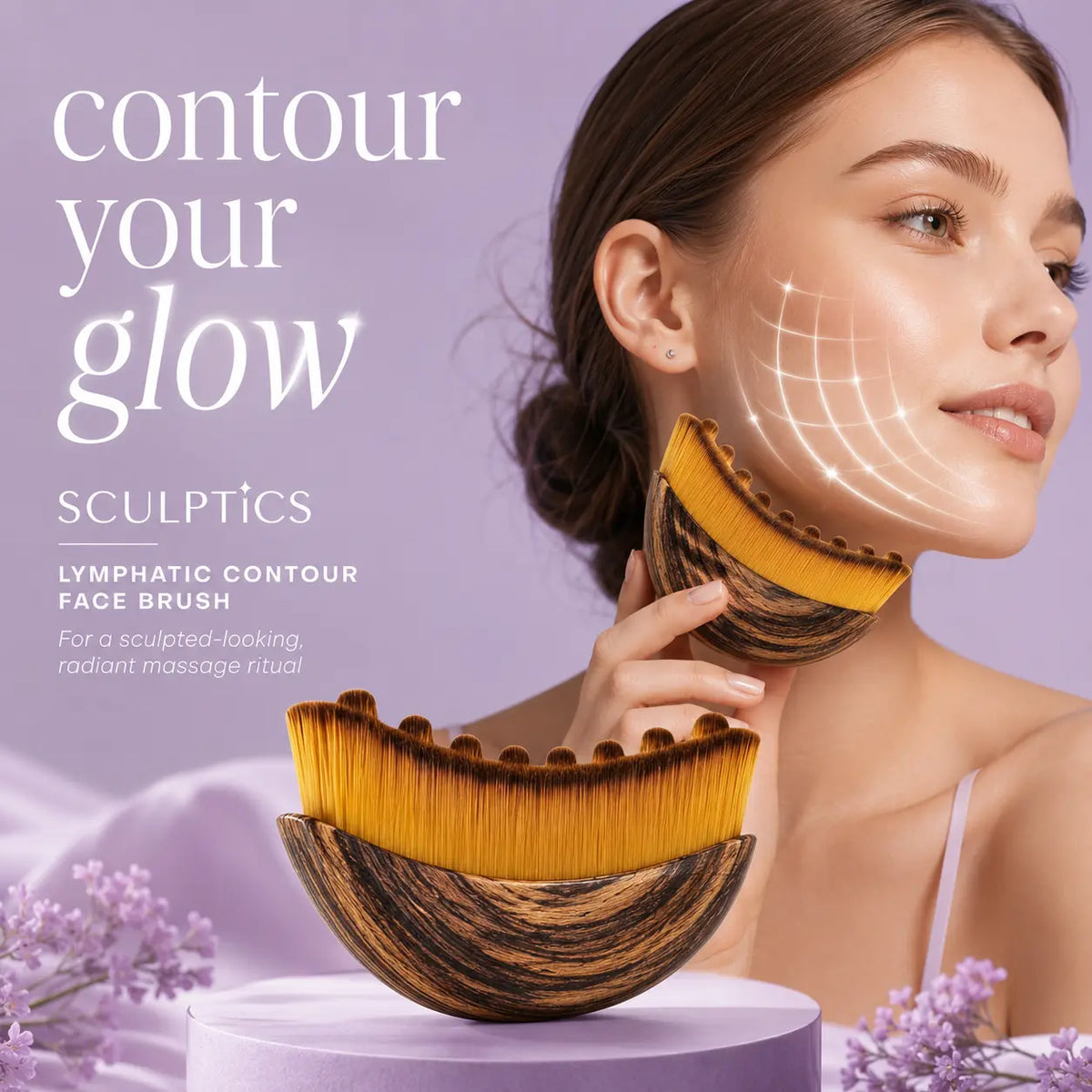 Sculptics Lymphatic Contour Face Brush