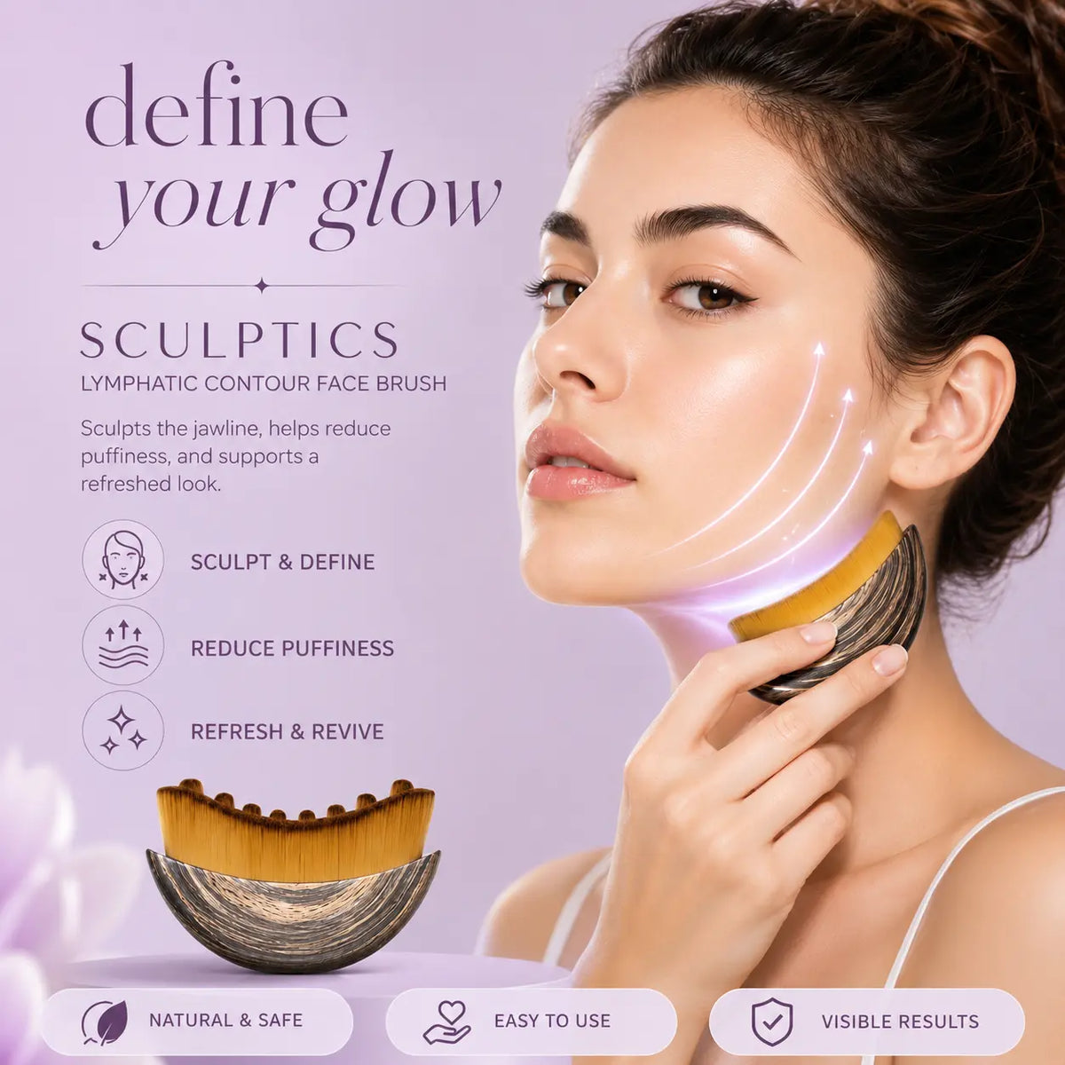 Sculptics Lymphatic Contour Face Brush