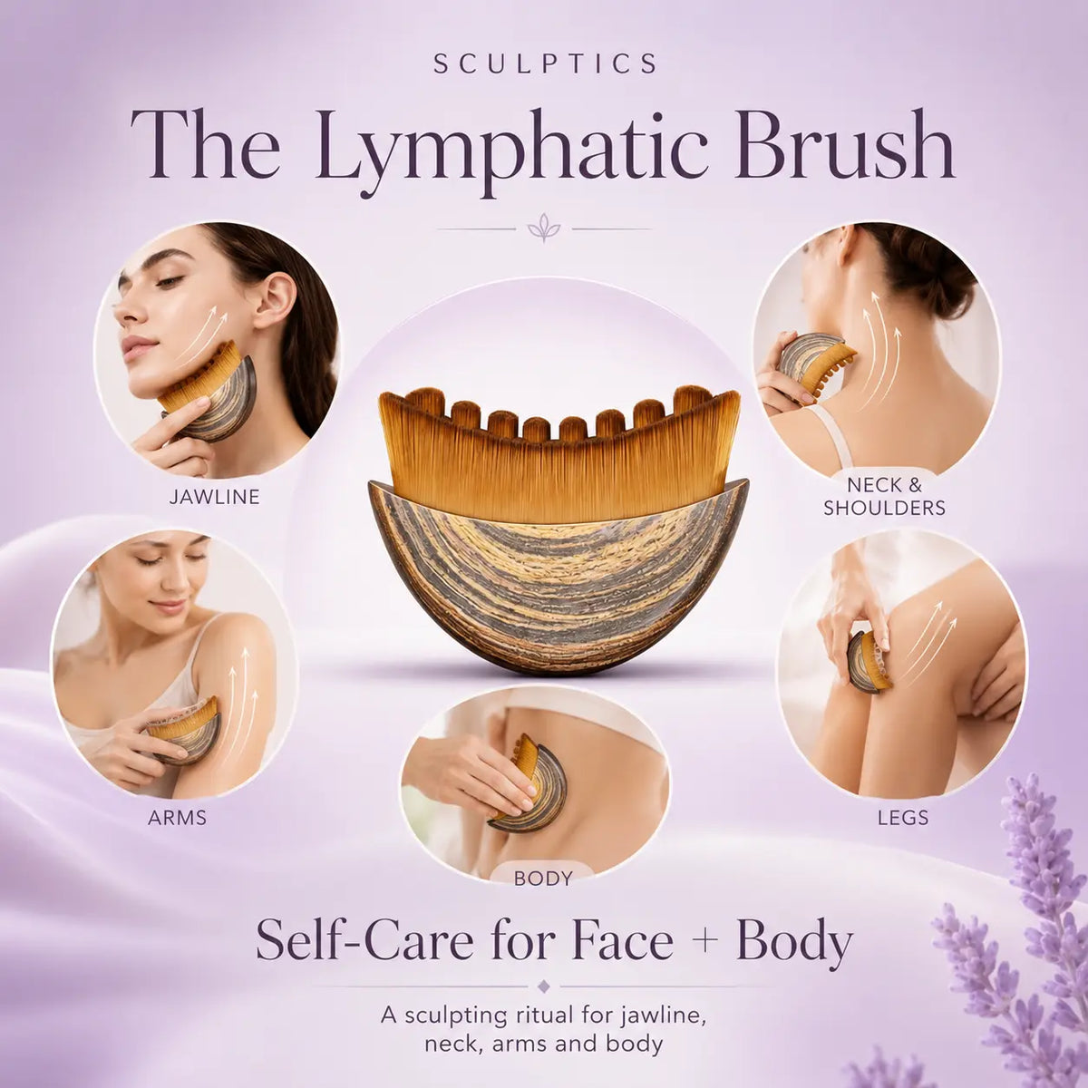 Sculptics Lymphatic Contour Face Brush